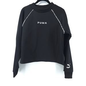 Puma Black Long Sleeve XTG Crew Neck Boxy Fit Athleisure Raglan Pullover M